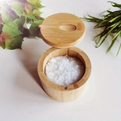 Bamboo Salt & Seasoning Storage Jar