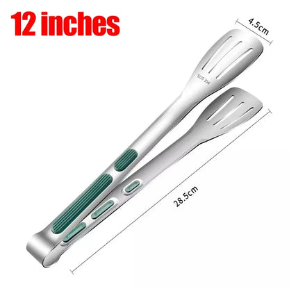 Stainless Steel Heat Resistant Steak & BBQ Cooking Tongs