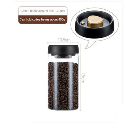 Vacuum Sealed Glass Coffee Bean Storage Container