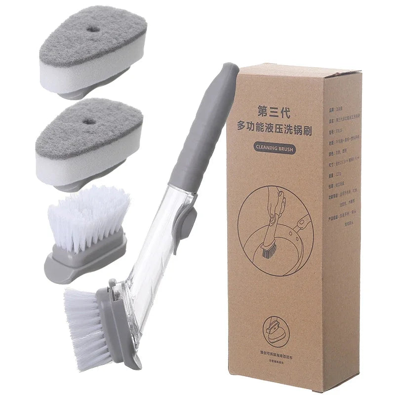2-in-1 Long Handle Dishwashing Brush