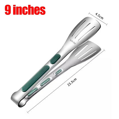 Stainless Steel Heat Resistant Steak & BBQ Cooking Tongs